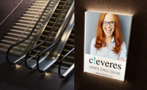 escalator-cleveres500x307 Digital Signage Internetshop cleveres.ch